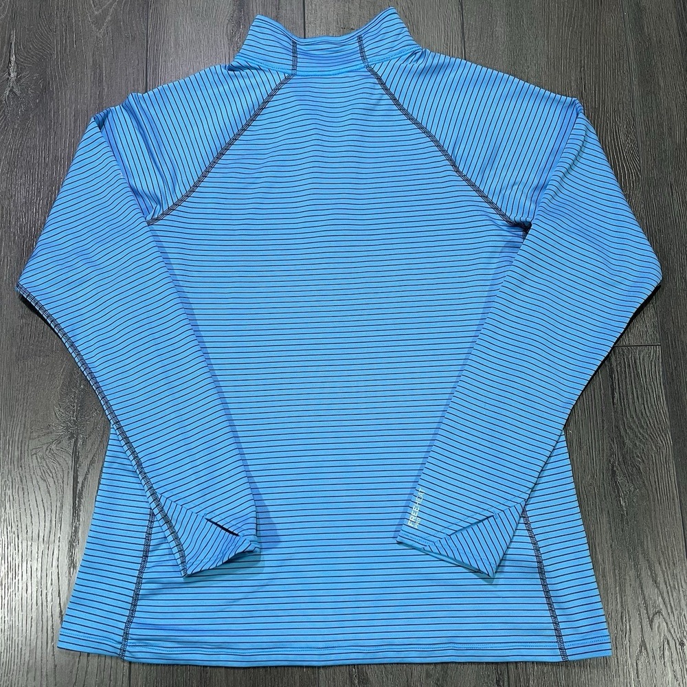 Eddie Bauer First Ascent Free Heat Pro 1/4 Zip Blue Stripe Womens XL Long Sleeve - Picture 3 of 8